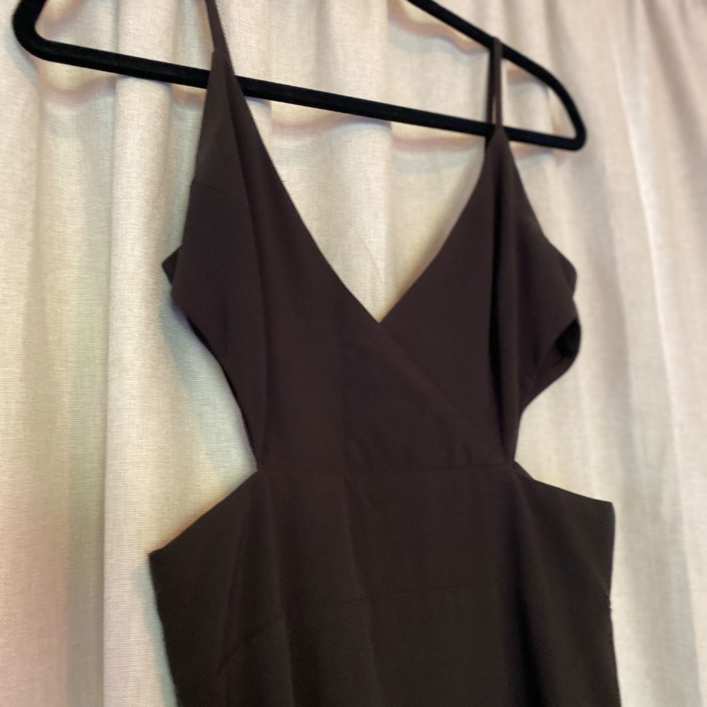 Black Cut Out Maxi Floor Length Dress, Size 8 - Picture 4 of 6